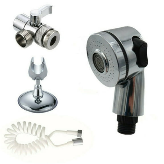 Handheld Sink Sprayer Hose Kit with Quick Connect - High Pressure Shower Head Attachment for Hair Washing, Pet Bathing, And Kitchen Sink, Includes Holder Harlik