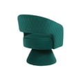 thumbnail image 3 of 360-Degree Swivel Accent Chair with Wrap-Around Backrest, Round Barrel Chair with Soft Padded Seat, Leisure Club Armchair for Living Room Bedroom, Green, Easy to Assemble, 3 of 7