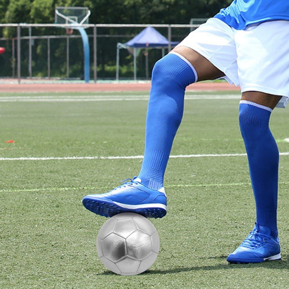 Vjnyvs Football Size 5, Durable Lightweight Training Soccer Ball, Outdoor Match & Practice Football, Metallic Soccer Ball