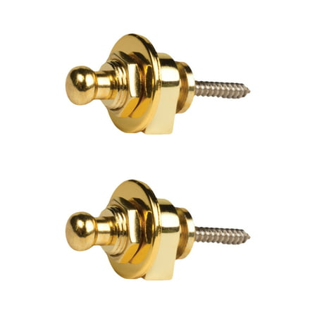 Seismic Audio 2 Pack of Gold Horseshoe Style Strap Locks for electric guitars Gold -