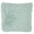 thumbnail image 3 of Nourison Faux Fur Solid Sky Decorative Throw Pillow , 20" x 20", 3 of 3