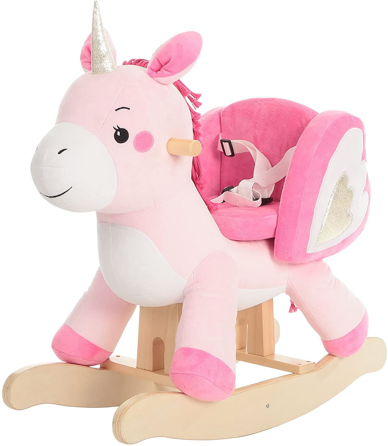 Rocking Horse for Toddlers Baby 1-3 Years Old Kids Rocker Seat Ride On Toy Pink 