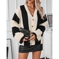 thumbnail image 3 of Womens Cropped Cardigans Sweaters Button Down V Neck Long Sleeve Waffle Knit Open Front Soft Knit Cardigans Sweater, 3 of 6