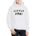 thumbnail image 2 of lnmuld Hoodies for Teen Girls Solid Color Child Boys Girls Long Sleeve Rugby Football Letter Prints Warm Hoodie Pullover Tops Kids Outfits Sweat Suit Size:13-14 Years, 2 of 4