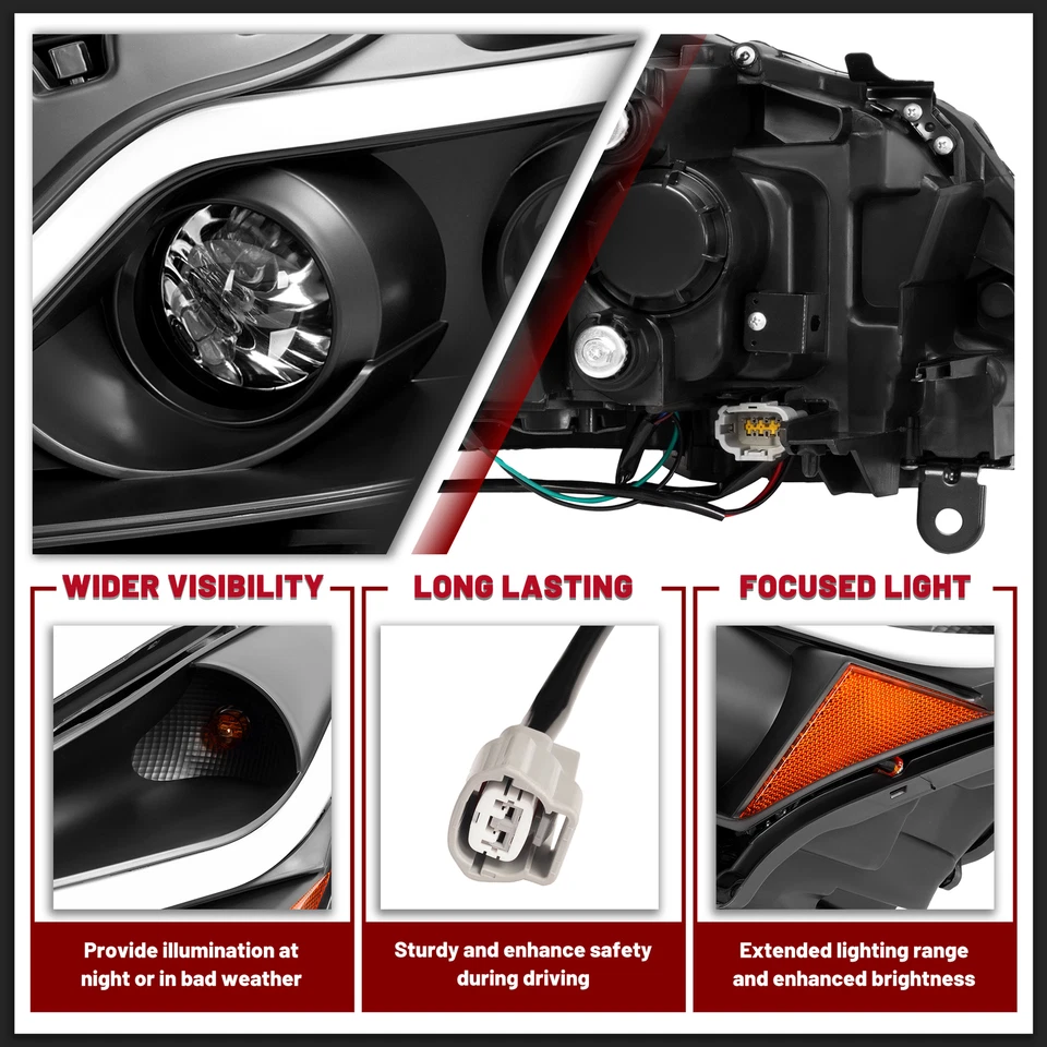 Kojem Smoked LED Projector Headlights for Infiniti G37/G25/Q40 Sedan 4-Door 2010-2015