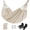 Beige, variant on PETGLE Double Hammock, 98.4 x 59.1 Inches, 660 lb Load Capacity, with Compression Bag, Mounting Straps, Carabiners, for Terrace, Balcony, Garden, Outdoor, Camping, Beige UGDC15M