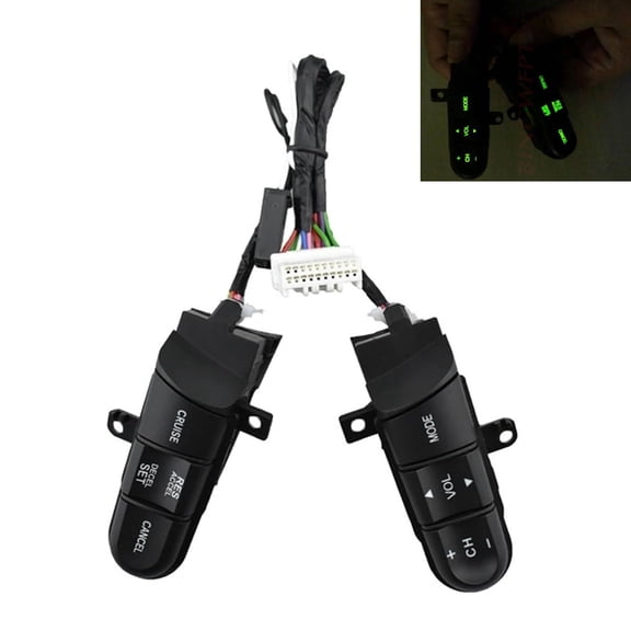 Steering Wheel Control Switch Button For Honda Fit 2008–2013, For Honda City 2008–2014, For Honda Civic 2006-2008, Multi-funetion Steering Wheel Cruise Control Switch, OEM: 36770SNAA12