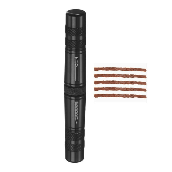 Tubeless Bike Tire Repair Kit Bike Patch Tool Fix Puncture Flat with Plug Tool and Plugs for MTB Road Bicycle Tire, Black