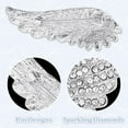 thumbnail image 5 of 2Pcs Angel Wings Brooch Pins Wing Alloy Rhinestone Brooches Platinum/Golden Feather Wings Broochpins Lapel Pin Dress Accessories Jewelry for DIY Women Men Wedding Party, 5 of 9