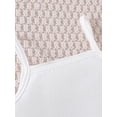 thumbnail image 6 of Bagilaanoe 3Pcs Toddler Baby Girls Summer Clothes Long Sleeve Hollow Tops + Sleeveless Camisole + Pleated Skirt 12M 18M 24M 3T 4T 5T 6T Kids Casual Skirt Set, 6 of 7