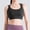 Black, variant on Women's Color-blocked Elastic Sports Bra With Pads Black M