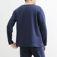 thumbnail image 4 of Defitshape Men's Thermal Shirt Warm Underwear Top Winter Base Layer Shirt Comfy Long Sleeve Thermal Underwear for Ski Cold Weather Fuzzy Fleece Lined Baselayer Top Navy X-Large, 4 of 5