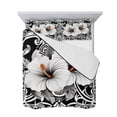 thumbnail image 7 of Black White Spring Floral King Size Down Alternative Comforter, Lightweight Comforter Quilt Bedding Set with Pillow Shams Summer Botanical Modern All Seasons Bed Comforter Duvet Insert 96"x106", 7 of 7