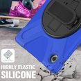 thumbnail image 3 of XYX Case for Samsung Galaxy Tab A8 10.5 inch SM-X200/SM-X205 with 360 Degree Rotating, Hand Strap, Shoulder Strap, Blue, 3 of 7
