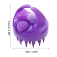 thumbnail image 3 of Unique Bargains 1 Pc Round Hair Shampoo Brush for Head Massage 3.78"x3.54" Purple, 3 of 6