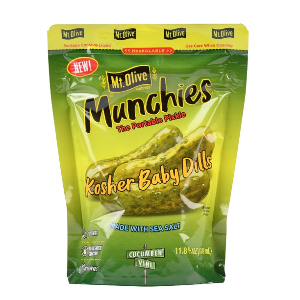 Mt Olive Munchies Kosher Baby Dills Pickles 11.8 oz