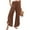 Brown, variant on Hot Sale!BKQCNKM Wide Leg Pants Woman Boho Pants Flowy Pants for Women Solid Color Fashionable Casual High Waisted Pleated Irregular Cotton Linen Loose Pants Lounge Pants Women, Light Blue S