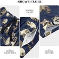 thumbnail image 5 of FREEAMG Raccoons Cute Fluffy Beast Forest Animal Men's Pajama Pants Shorts Sleepwear Lounge Pajama Bottoms, 5 of 7