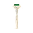 thumbnail image 6 of ANGARA Natural Emerald-Cut Emerald Halo Twisted Shank Ring in 14K Yellow Gold for Women (Size-6x4mm) | May Birthstone, Birthday, Anniversary, Jewelry Gift for Women | Natural Emerald Ring, 6 of 11