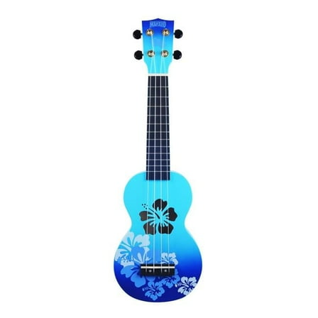 Hibiscus Soprano Ukulele, Blue Burst