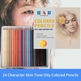 thumbnail image 2 of Juego de 24 lápices de colores profesionales HB para retratos con tonos piel - HB-CBTB024-SCI (21.5cm), 2 of 6