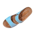 thumbnail image 2 of Taylonsss Women's Plus Size Fashion Casual Beach Wedge Heels Sandals with Peep Toe and Open-Toe for Spring and Summer All-Day Comfort with Secure Fit and Non-Slip Sole, 2 of 9