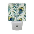 thumbnail image 6 of Yayeee LED Night Light for The Home Plug in With Light Sensors 2 Pack, Peacock Feather, 6 of 6