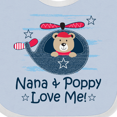 thumbnail image 4 of Inktastic Nana and Poppy Love Me Boys Baby Bib, 4 of 4