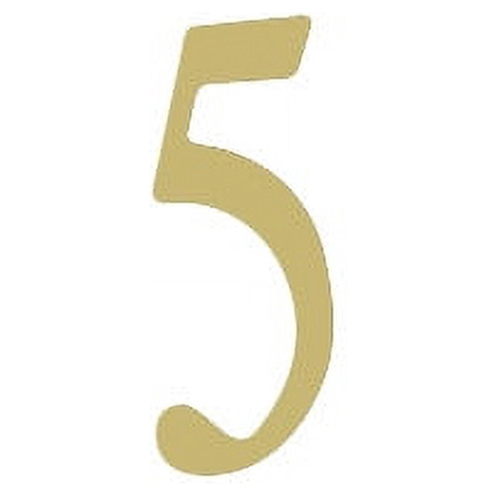 3 inch Brass Self Adhesive Address Number. Number: 3