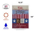 thumbnail image 2 of Toland Home Garden United We Stand Pledge of Allegiance Patriotic Flag Double Sided 12x18 Inch, 2 of 5