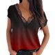 thumbnail image 1 of Camiseta Ormromra con estampado de cuello en V para mujer manga corta Talla S a XXL, 1 of 5