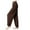 Brown, variant on XIAONU Womens Joggers baggy Sports Flat Waist Yoga Pants With Pockets Solid Color Trendy Oversize pleasure Trousers