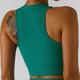 thumbnail image 3 of Camiseta sin mangas corta, sujetador deportivo con diseño recortado, sujetador deportivo de alto impacto, cremallera frontal para entrenamiento, Fitness, correr, gimnasio, 3 of 5