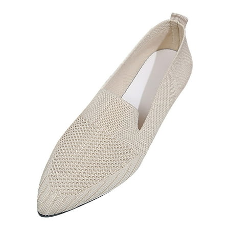 

Sngxgn Women s Flats Shoes Dress Shoes Ballet Flats Comfortable Flats(White 39)