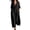 Black, variant on Bxsruta Womens Maxi Shirt Dress Casual Collared V Neck Short Sleeve Flowy Long Dresses with Pockets