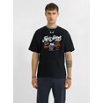 thumbnail image 1 of Camiseta deportiva de manga corta con cuello redondo y estampado de letras y bebidas para hombre, cómoda y versátil, ideal para verano y primavera, estilo atlético, ajuste cómodo, ideal para regalar., 1 of 8