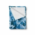 thumbnail image 2 of Camo Soft Flannel Fleece Throw Blanket, Colorful Composition with Abstract Shapes in Sky Color Shades Dark Motifs, Cozy Plush for Indoor and Outdoor Use, 70" x 90", Blue and Pale Blue, by Ambesonne, 2 of 6