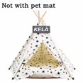 thumbnail image 1 of Tente pour Animaux Maison de Jouet pour Chien Chat Portable Lavable Tipi Rayé, Rouge, s, 1 of 1