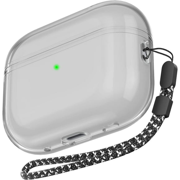 AmPm Clear Airpods Pro 2 Case Soft TPU Protective Covers Come with Hand Strap Compatible with Apple AirPods Pro 2 2022 (Clear)