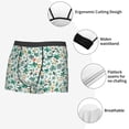 thumbnail image 3 of Fuzoiu Floral In Teal Print Men's Ultra Breathable Underwear,No Riding Up Boxer Briefs with ComfortFlexible Waistband-Medium, 3 of 5