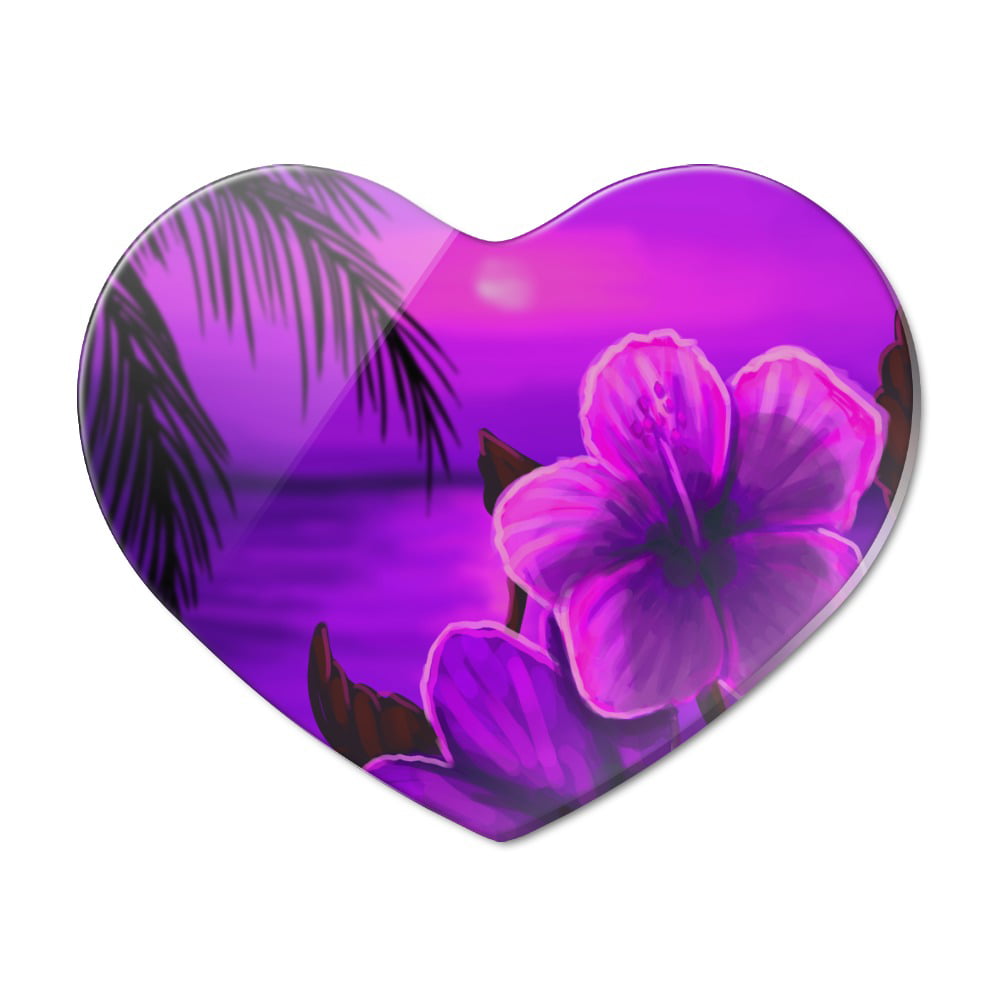 Black Cat Valentines Heart Rose Petals Heart Acrylic Fridge Refrigerator Magnet 