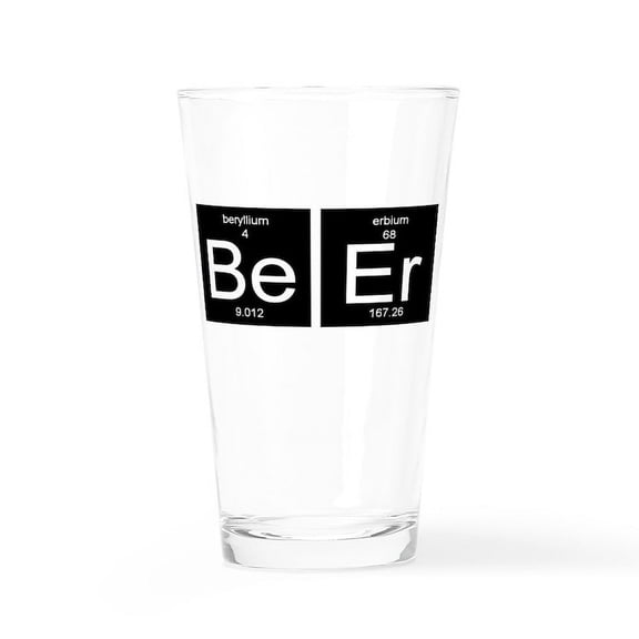 CafePress - Periodic Beer - Pint Glass, Drinking Glass, 16 oz. CafePress