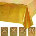 thumbnail image 2 of CSChome Iridescence Tablecloth Iridescence Tablecloth Waterproof Holographic Foil Party Decoration Shiny Rectangle, 2 of 7
