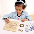 thumbnail image 3 of Thoth Montessori Geoboard de madera Matriz de materiales manipulativos matemáticos Bloque Geo tablero con 36Pcs Tarjetas de patrón y bandas de goma Matriz 8x8 para niños Juguetes educativos gráficos J, 3 of 3