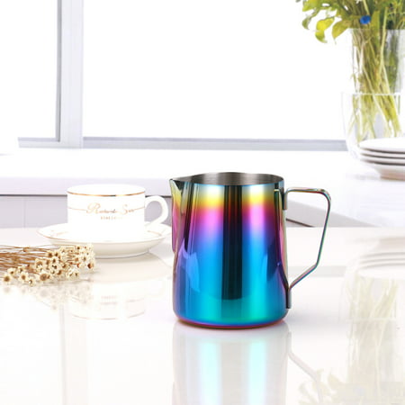 Colorful Stainless Steel Coffee Pitcher Latte Milk Art Frothing