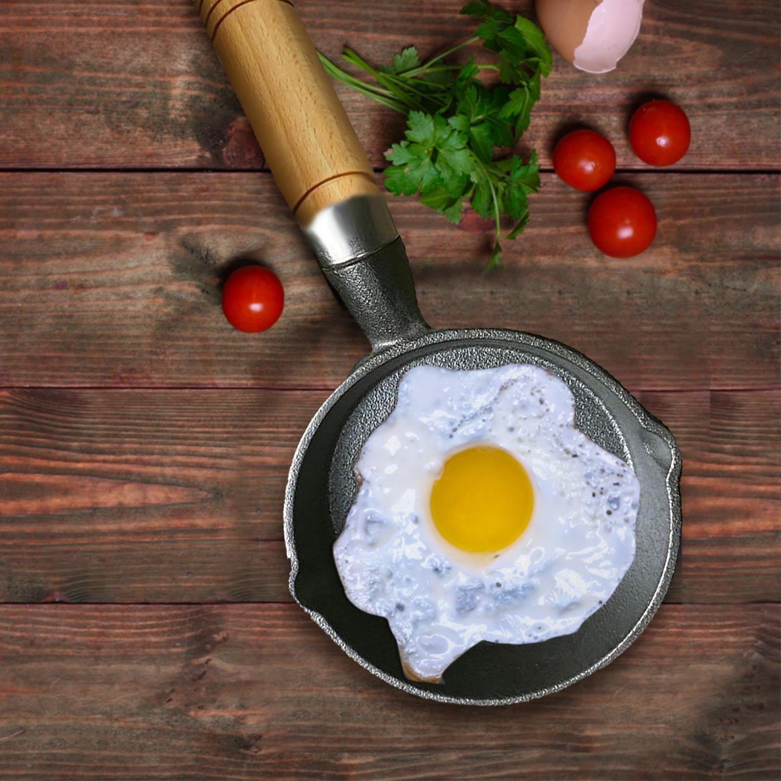 Vikakiooze Mini Nonstick Egg Pan & Omelet Pan 3.9閳?Single Serve Egg Frying  Pan Nonstick/Skillet, Small Frying Pan Designed for Eggs Pancakes, Non  Toxic, Dishwasher Safe,Home 