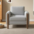 thumbnail image 5 of Oversized Accent Chair,Mid Century Modern Armchair with Wood Legs Living Room Side Chair Upholstered Single Sofa Chair for Living Room,Dining Room,Grey, 5 of 7