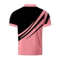 thumbnail image 6 of BRGZLK Mens Golf Shirt Summer Trendy Print Short Sleeve Turn-Down Collar Pullover Casual Business T-Shirts Lightweight Breathable Tennis Shirts Pink XL, 6 of 7
