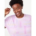 thumbnail image 4 of Joyspun Women's Print Sleepshirt with Pockets, Sizes S/M to 2X/3X, 4 of 5