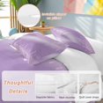 thumbnail image 3 of Purple Bedding 3 Piece Duvet Cover Set California King, Modern Minimalist Silver Gradient Texture Art Soft Microfiber Comforter Cover with Zipper Closure & Pillowcases, FadeResistant Quilt Cover, 3 of 9